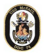 USS McFaul DDG-74 Ship Patch