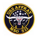 USS Affray MSO-511 Ship Patch