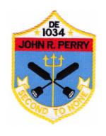 USS John R. Perry DE-1034 Ship Patch
