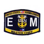USN RATE Submariner EM Electricians Mate Master Chief Patch