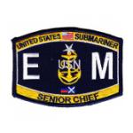 USN RATE Submariner  EM Electricians Mate Senior Chief Patch