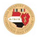 Operation Iraqi Freedom  25th Infantry Division Pin