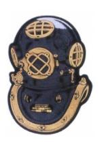 U.S. Navy Diving Helmet Bumper Sticker