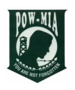 POW/MIA You Are Not Forgotten Outside Window Decal