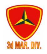 3rd Marine Division Outside Window Decal