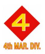 4th Marine Division Outside Window Decal