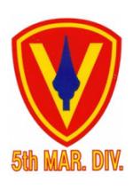 5th Marine Division Outside Window Decal