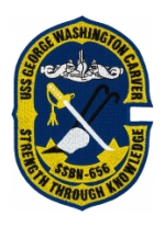 USS George Washington Carver SSBN-656 Patch