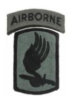 173rd Airborne Brigade Patch Foliage Green (Velcro Backed)