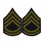 Technical Sergeant Sleeve Chevron (Green Stripe)