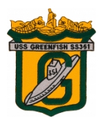 USS Green Fish SS-351 Patch