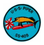 USS Piper SS-409 WWII Submarine Patch