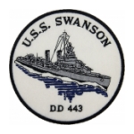 USS Swanson DD-443 Ship Patch