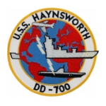 USS Haynsworth DD-700 Ship Patch