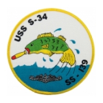 USS S-34 SS-139 Submarine Patch