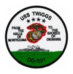 USS Twiggs DD-591 Ship Patch