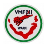 Marine Fighter Squadron VMF-211 WWII Wake Patch With Hook Backing