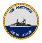 USS Partridge AT-138 Ship Patch