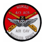 Nomad 4/3 Air Cavalry Regiment Warrior Spirit Patch (Dress)
