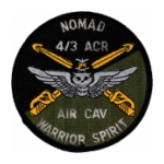 Nomad 4/3 Air Cavalry Regiment Warrior Spirit Patch (OD)