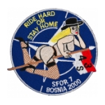 Bosnia SFOR 7 4/3 Air Cavalry Regiment Patch (Ride Hard Or Stay Home)