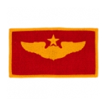Air Force Senior Pilot Wing Patch (Gold On Red)