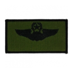 Air Force Master Pilot Wing Patch (Black On OD)