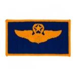 Air Force Master Pilot Wing Patch (Gold On Blue)