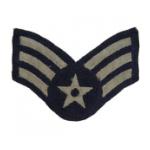 Air Force Senior Airman Old Style with Star (Silver On Dark Blue)