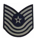 Air Force Master Sergeant Old Style with Star (Silver On Dark Blue)