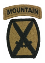 10th Mountain Division with Tab Scorpion / OCP Patch With Hook Fastener