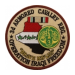 3rd Armored Cavalry Regiment Operation Iraqi Freedom Patch
