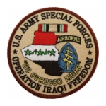 US Army Special Forces Operation Iraqi Freedom Patch