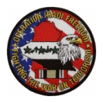 Operation Iraqi Freedom Patch "Fighting The War On Terrorism