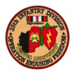 25th Infantry Division Operation Enduring Freedom Patch "Tropic Lightning