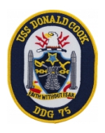 USS Donald Cook DDG-75 Ship Patch
