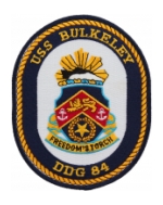 USS Bulkeley DDG-84 Ship Patch