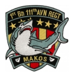 1st Battalion 111th Aviation Regiment "Makos" Patch
