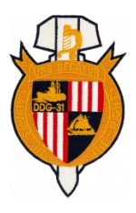 USS Decatur DDG-31 Ship Patch