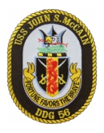 USS John S. McCain DDG-56 Ship Patch