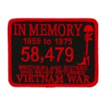 In Memory Vietnam War Patch