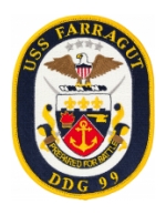 USS Farragut DDG-99 Ship Patch