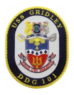 USS Gridley DDG-101 Ship Patch