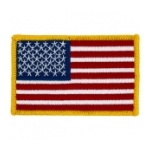 American Flag Gold Border Patch