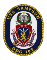 USS Sampson DDG-102 Ship Patch