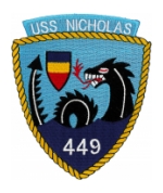 USS Nicholas DD-449 Ship Patch