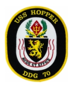 USS Hopper DDG-70 Ship Patch
