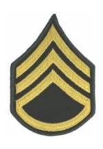 Army Staff Sergeant Chevron (Gold/Green) (Female)