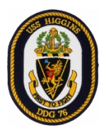 USS Higgins DDG-76 Ship Patch