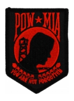 POW * MIA Patch (Black & Red - Small)